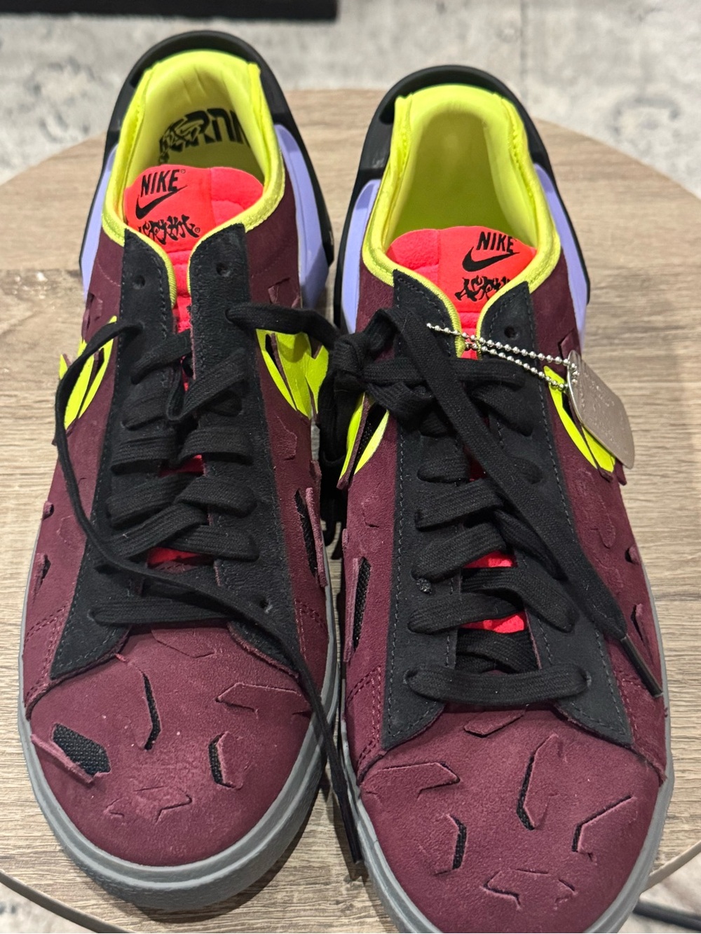 Nike Men's Blazer Low Acronym Shoes Night Maroon Black DN2067-600 size:9